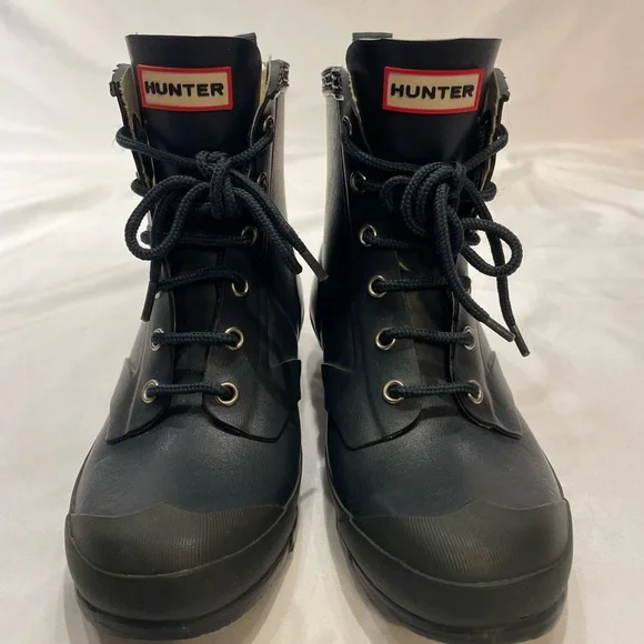 Hunter Boots Original Thurloe Rain Lace Up Waterproof Combat Size Kids 3 or 4?